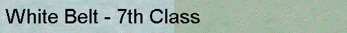 White Belt - 7th Class